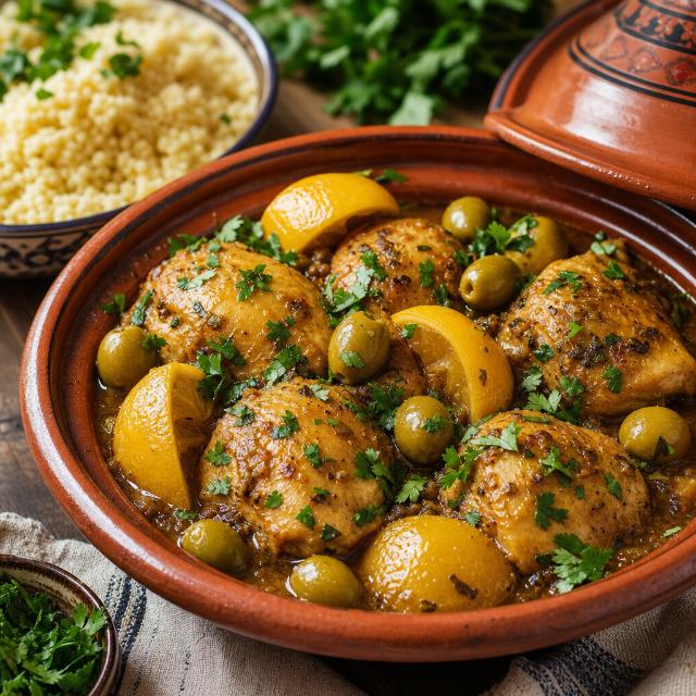 Chicken Tagine with Preserved Lemon and Olives